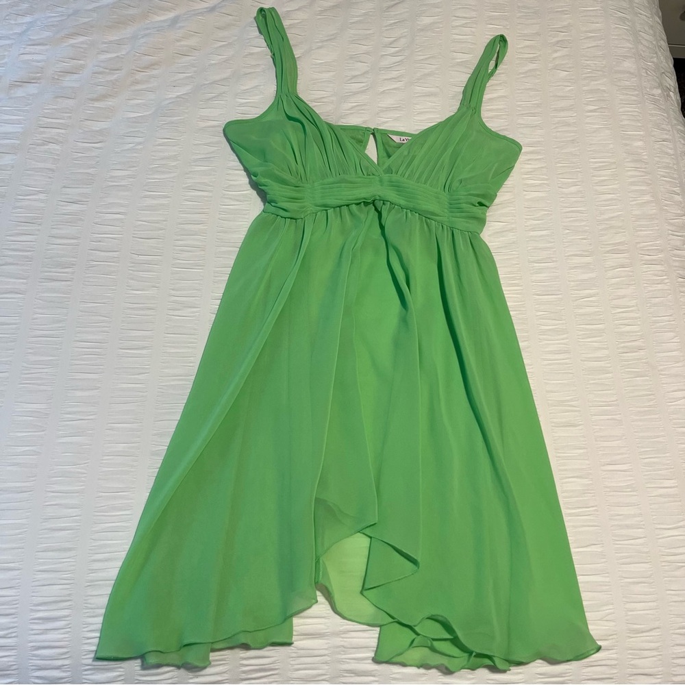 La Vie En Rose Babydoll Green Slip Dress Size Large